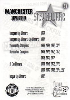 1999 Futera Manchester United Fans' Selection - Foil #97 Silverware Back