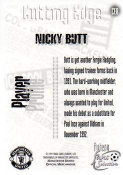 1999 Futera Manchester United Fans' Selection - Cutting Edge Foil #CE8 Nicky Butt Back