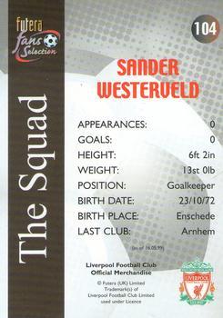 2000 Futera Fans Selection Liverpool - Fans Selection Foil #104 Sander Westerveld Back