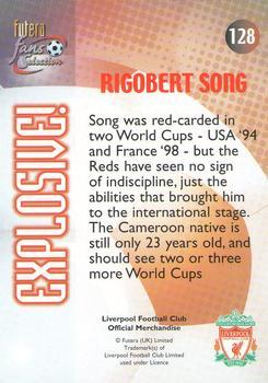2000 Futera Fans Selection Liverpool - Fans Selection Foil #128 Rigobert Song Back