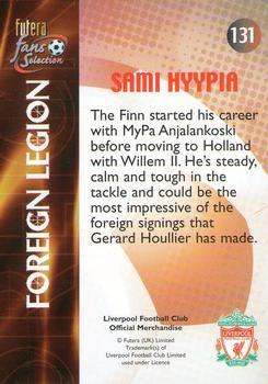 2000 Futera Fans Selection Liverpool - Fans Selection Foil #131 Sami Hyypia Back