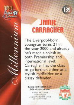 2000 Futera Fans Selection Liverpool - Fans Selection Foil #139 Jamie Carragher Back