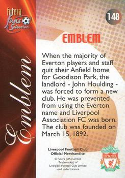 2000 Futera Fans Selection Liverpool - Fans Selection Foil #148 Emblem Back