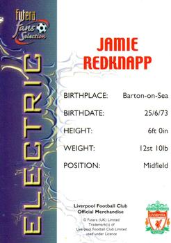2000 Futera Fans Selection Liverpool - Electric #NNO Jamie Redknapp Back