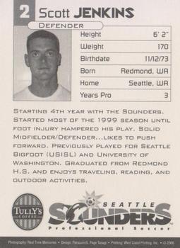 2000 Tully's Coffee Seattle Sounders #NNO Scott Jenkins Back
