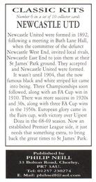 2001 Philip Neill Classic Kits #6 Newcastle United Back