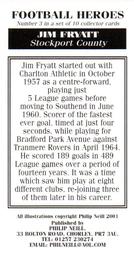 2001 Philip Neill Football Heroes #3 Jim Fryatt Back