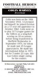 2001 Philip Neill Football Heroes #10 Colin Harvey Back