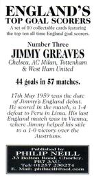 2002 Philip Neill England's Top Goal Scorers #3 Jimmy Greaves Back