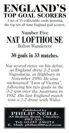 2002 Philip Neill England's Top Goal Scorers #5 Nat Lofthouse Back