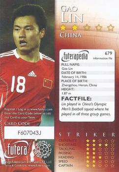 2010-11 Futera World Football Online Series 2 #679 Gao Lin Back
