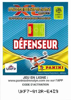 2016-17 Panini Adrenalyn XL Ligue 1 #31 Gilles Cioni Back