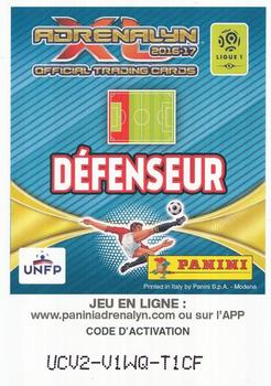 2016-17 Panini Adrenalyn XL Ligue 1 #290 Serge Aurier Back