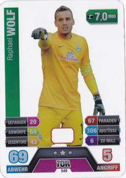 2014-15 Topps Match Attax Bundesliga Extra #549 Raphael Wolf Front