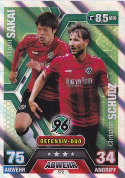 2014-15 Topps Match Attax Bundesliga Extra #572 Hiroki Sakai / Christian Schulz Front