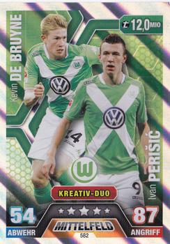 2014-15 Topps Match Attax Bundesliga Extra #582 Kevin De Bruyne / Ivan Perišić Front