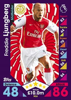 2016-17 Topps Match Attax Premier League Extra - Nordic 25 Years Super Team #NL6 Freddie Ljungberg Front