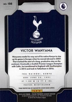 2019-20 Panini Prizm Premier League #198 Victor Wanyama Back