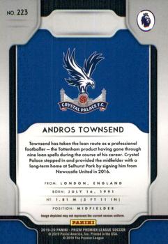 2019-20 Panini Prizm Premier League #223 Andros Townsend Back