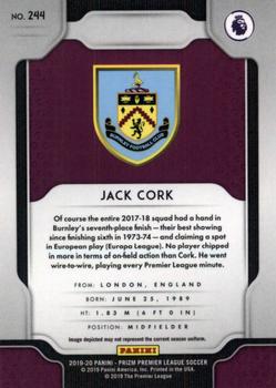 2019-20 Panini Prizm Premier League #244 Jack Cork Back
