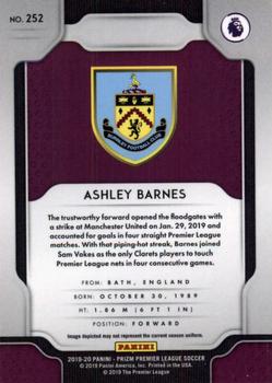 2019-20 Panini Prizm Premier League #252 Ashley Barnes Back