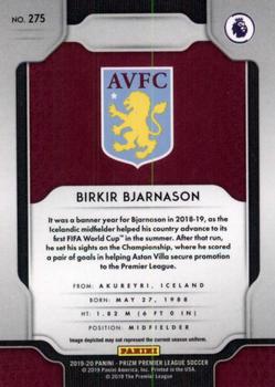 2019-20 Panini Prizm Premier League #275 Birkir Bjarnason Back