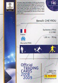 2008-09 Panini UEFA Champions League® Official Trading Cards #146 Benoit Cheyrou Back