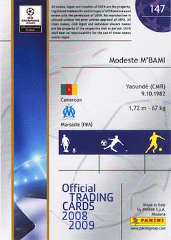 2008-09 Panini UEFA Champions League® Official Trading Cards #147 Modeste M'Bami Back