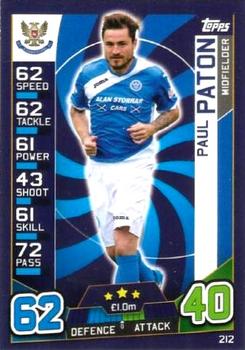 2016-17 Topps Match Attax SPFL #212 Paul Paton Front