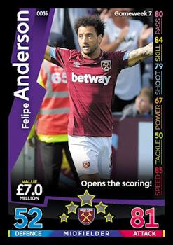 2018-19 Topps On-Demand Match Attax Premier League #OD35 Felipe Anderson Front