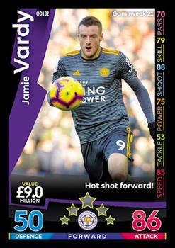 2018-19 Topps On-Demand Match Attax Premier League #OD102 Jamie Vardy Front