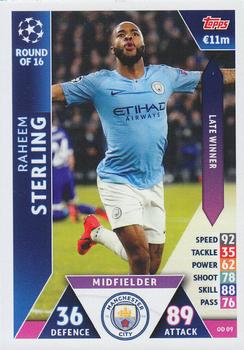 2018-19 Topps On-Demand Match Attax UEFA Champions League #OD 09 Raheem Sterling Front