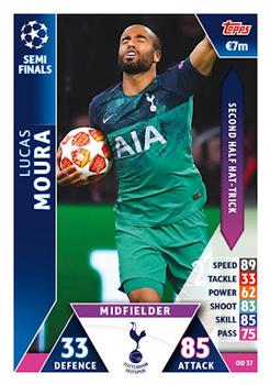 2018-19 Topps On-Demand Match Attax UEFA Champions League #OD 37 Lucas Moura Front