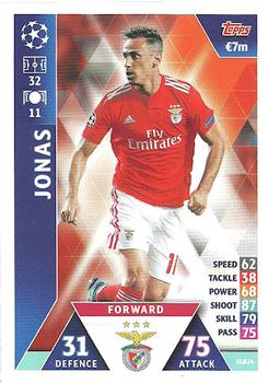 2019 Topps Match Attax UEFA Champions League Road To Madrid 19 - SL Benfica #SLB14 Jonas Front