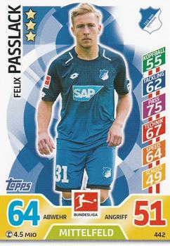 2017-18 Topps Match Attax Bundesliga Extra #442 Felix Passlack Front