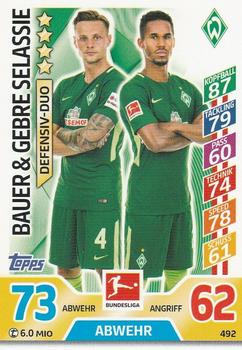 2017-18 Topps Match Attax Bundesliga Extra #492 Bauer / Gebre Selassie Front