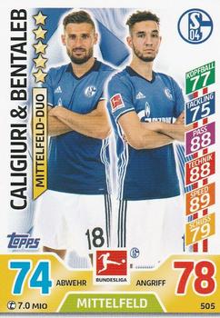 2017-18 Topps Match Attax Bundesliga Extra #505 Caliguri / Bentaleb Front