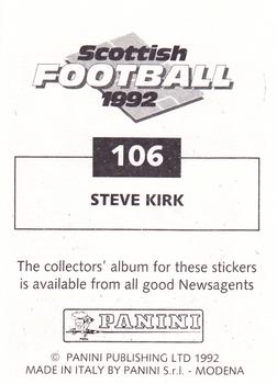 1991-92 Panini Scottish Football 92 #106 Steve Kirk Back