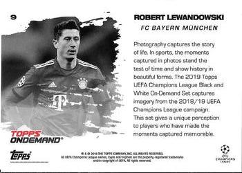 2019 Topps On-Demand UEFA Champions League Black & White #9 Robert Lewandowski Back