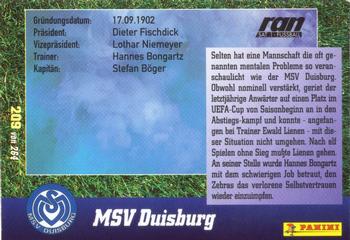 1994-95 Fussball´95 #209 MSV Duisburg Back