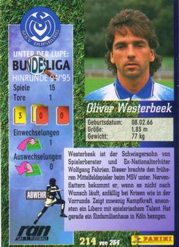 1994-95 Fussball´95 #214 Oliver Westerbeek Back