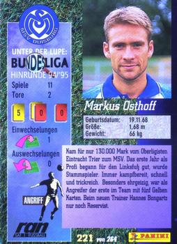 1994-95 Fussball´95 #221 Markus Osthoff Back