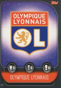 2019-20 Topps Match Attax UEFA Champions League UK #209 Olympique Lyonnais Team Badge / Nabil Fekir Front