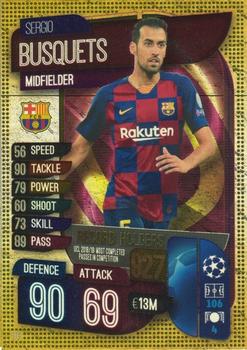 2019-20 Topps Match Attax UEFA Champions League UK #314 Sergio Busquets Front