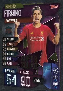 2019-20 Topps Match Attax UEFA Champions League UK - Super Squad #SS13 Roberto Firmino Front