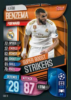 2019-20 Topps Match Attax UEFA Champions League UK - Super Boost Strikers #SBU8 Karim Benzema Front