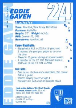 2004 Nabisco Fruit Snacks MLS #10 Eddie Gaven Back