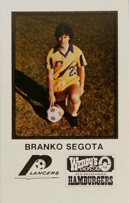 1980 Wendy's Rochester Lancers  #20 Branko Segota Front