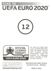 2019 Panini Road to UEFA Euro 2020 Stickers #12 Valentino Lazaro Back