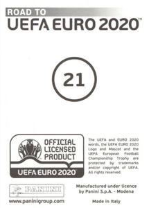 2019 Panini Road to UEFA Euro 2020 Stickers #21 Vincent Kompany Back